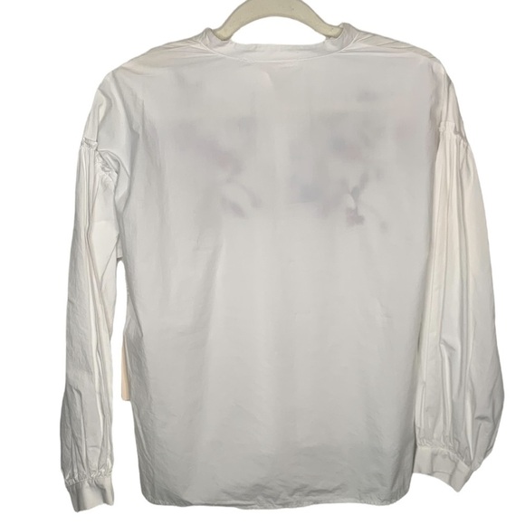 NWT BOHO Two by Vince Camuto Embroidered Poplin Blouse XS Cottagecore style - Picture 4 of 8